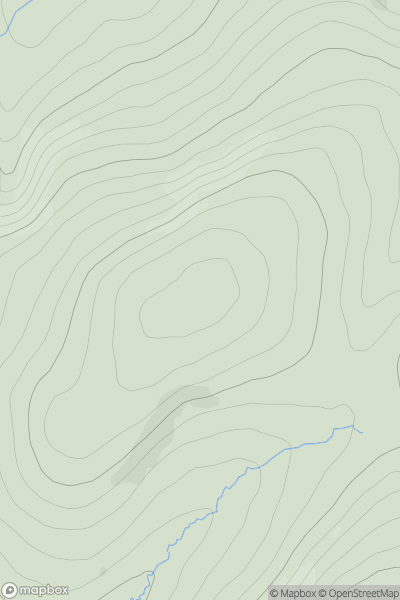Thumbnail image for Beinn Bhreac NW Top [Glen Tromie to Glen Tilt] showing contour plot for surrounding peak